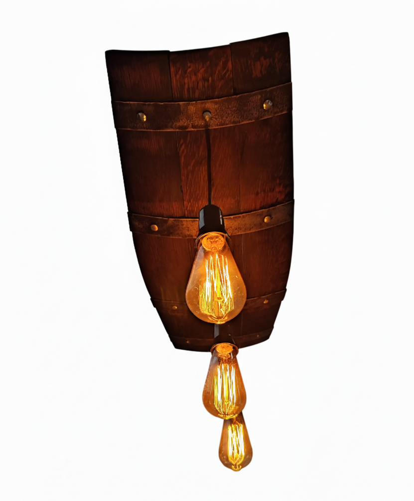 Unikatni luster od starog hrastovog bureta - Black Oak - Slika 3